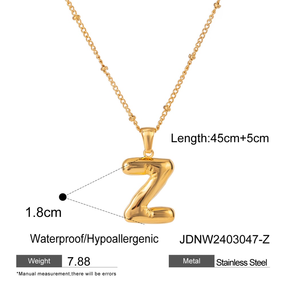 1 Piece Casual Letter Stainless Steel Gold Color Pendant Necklace Picture2