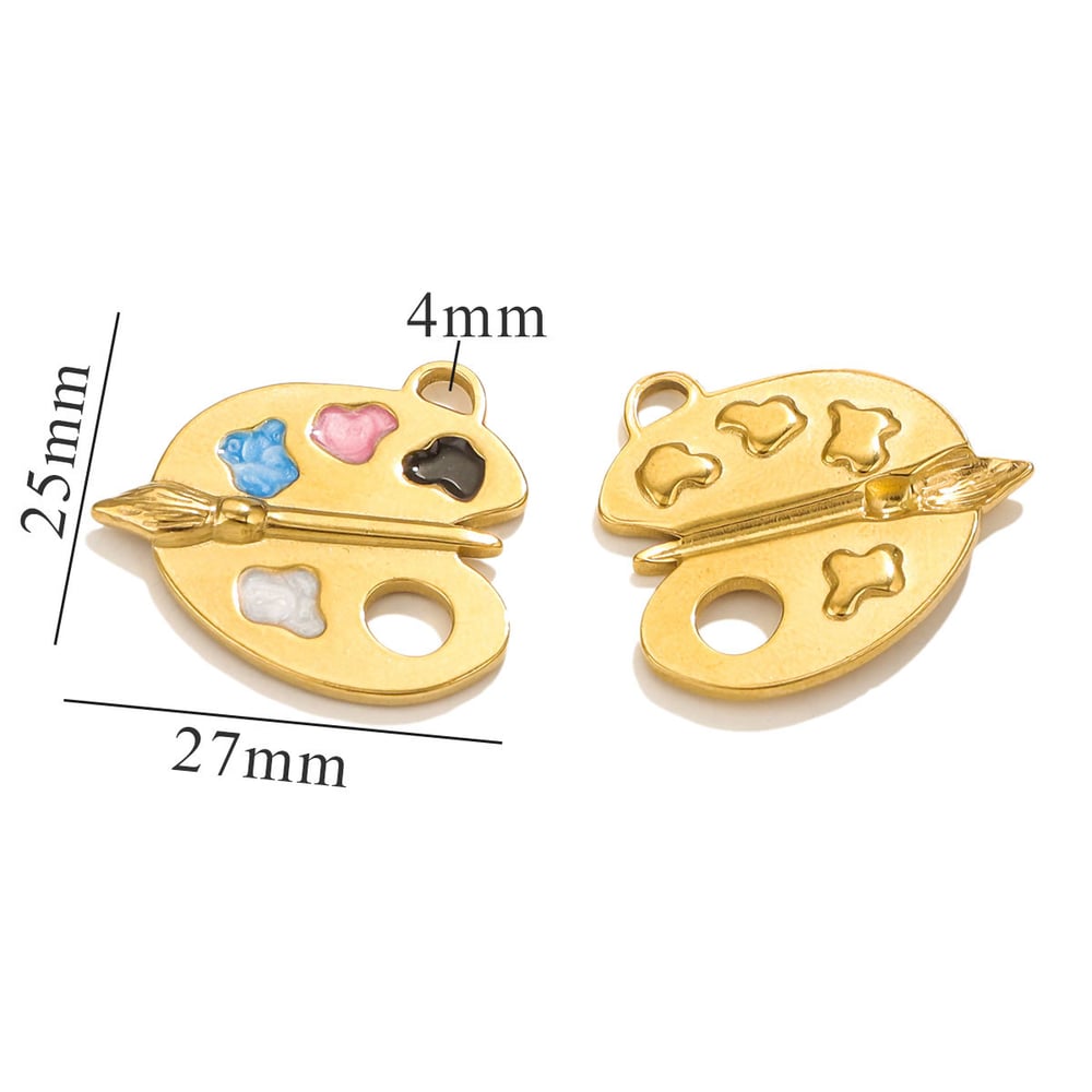 1 pair simple series casual heart  gold plated women pendants h5Picture2