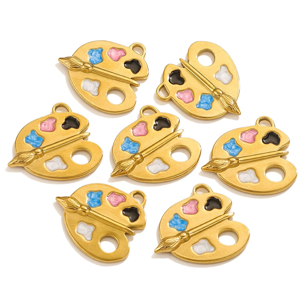 1 pair simple series casual heart  gold plated women pendants