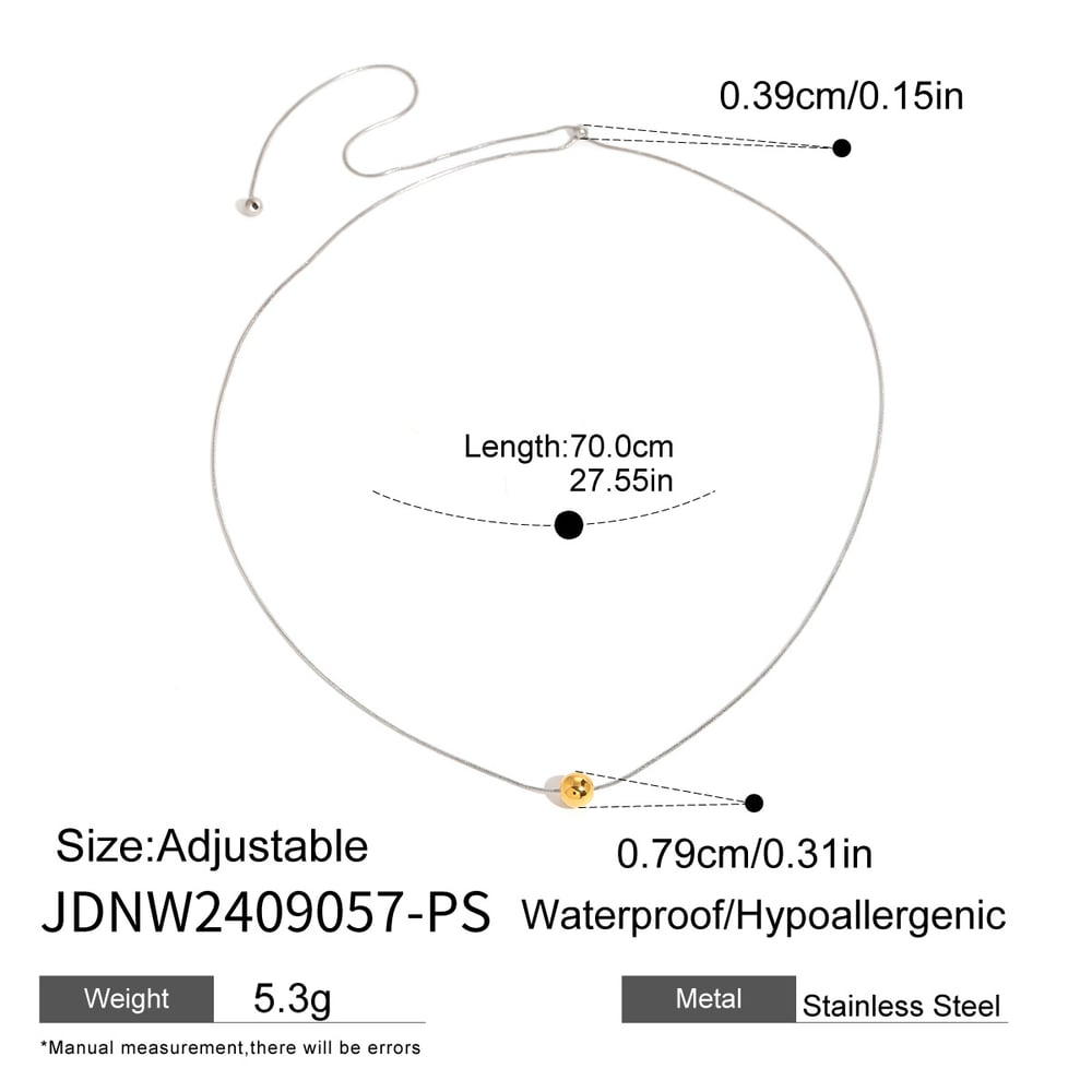 1 piece simple series simple geometric stainless steel  gold plated women pendant necklaces h5Picture2