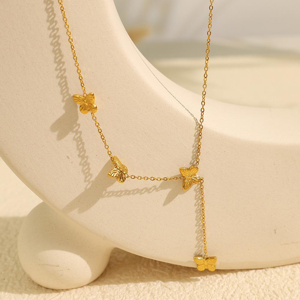 1 piece simple series sweet animal stainless steel  gold plated women pendant necklaces