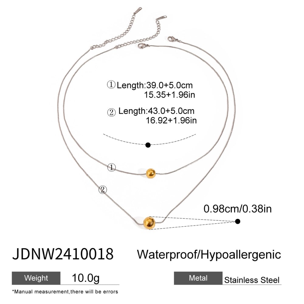 1 piece simple series  style round stainless steel  gold plated women pendant necklaces h5Picture2