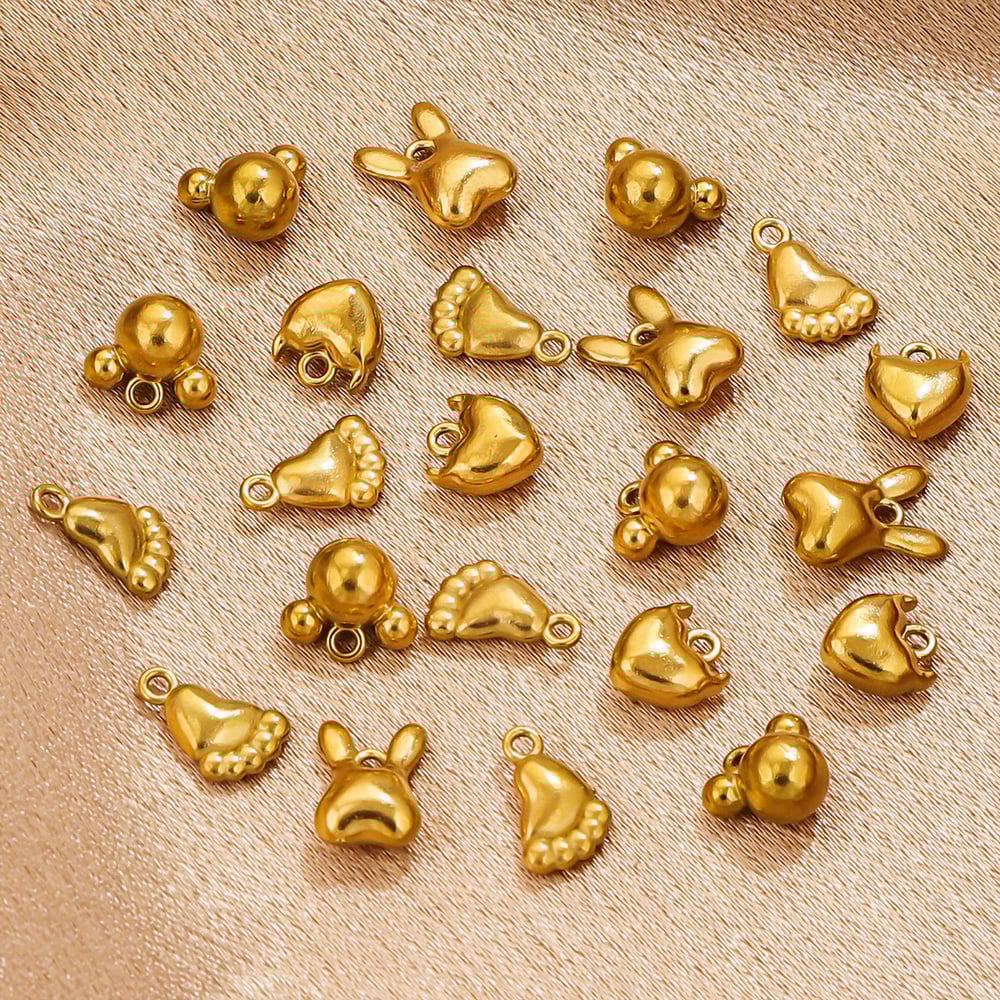 1 Piece Romantic Series Casual Seashell Stainless Steel Gold Color Women's Pendants h5Picture2