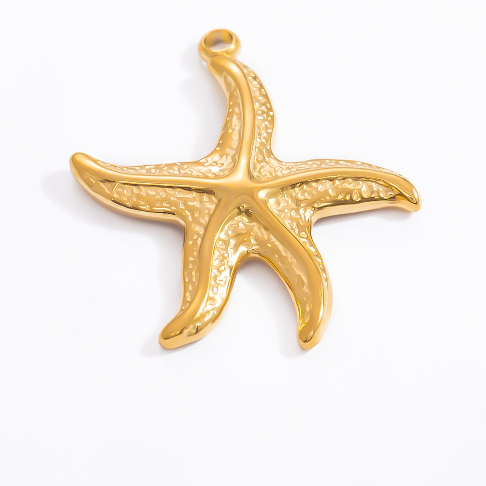 1 Piece Romantic Series Stunning Starfish Stainless Steel Gold Color DIY Women's Pendants h5Picture2