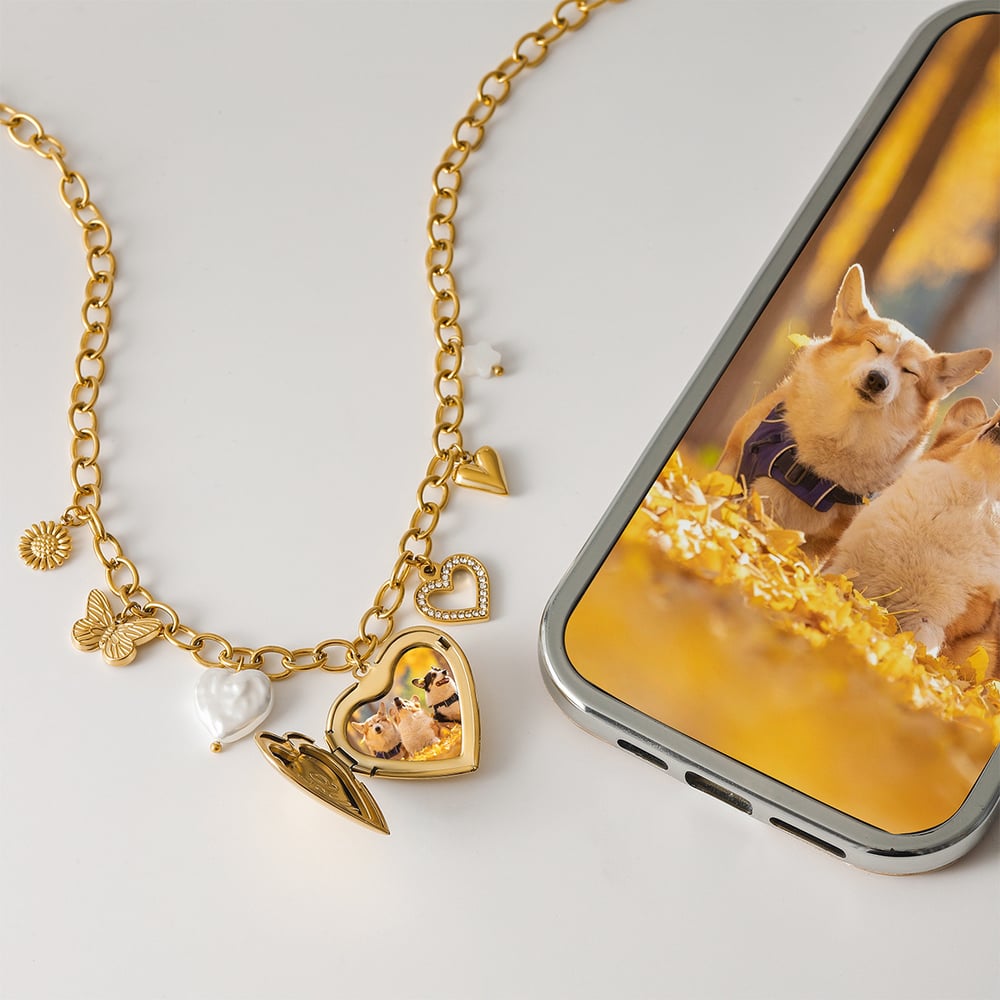 1 pieza de collar colgante elegante de acero inoxidable chapado en oro de 18 quilates con forma de corazón/amor para mujer