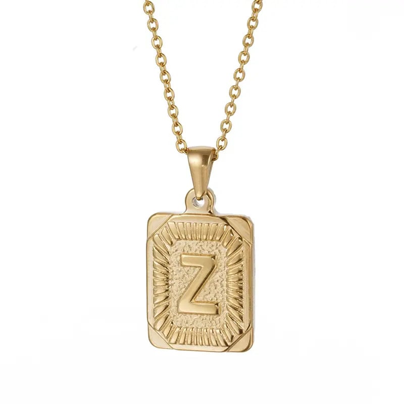 1 Piece Golden Simple Series Daily Letter  Women's Pendant Necklaces h5Picture2