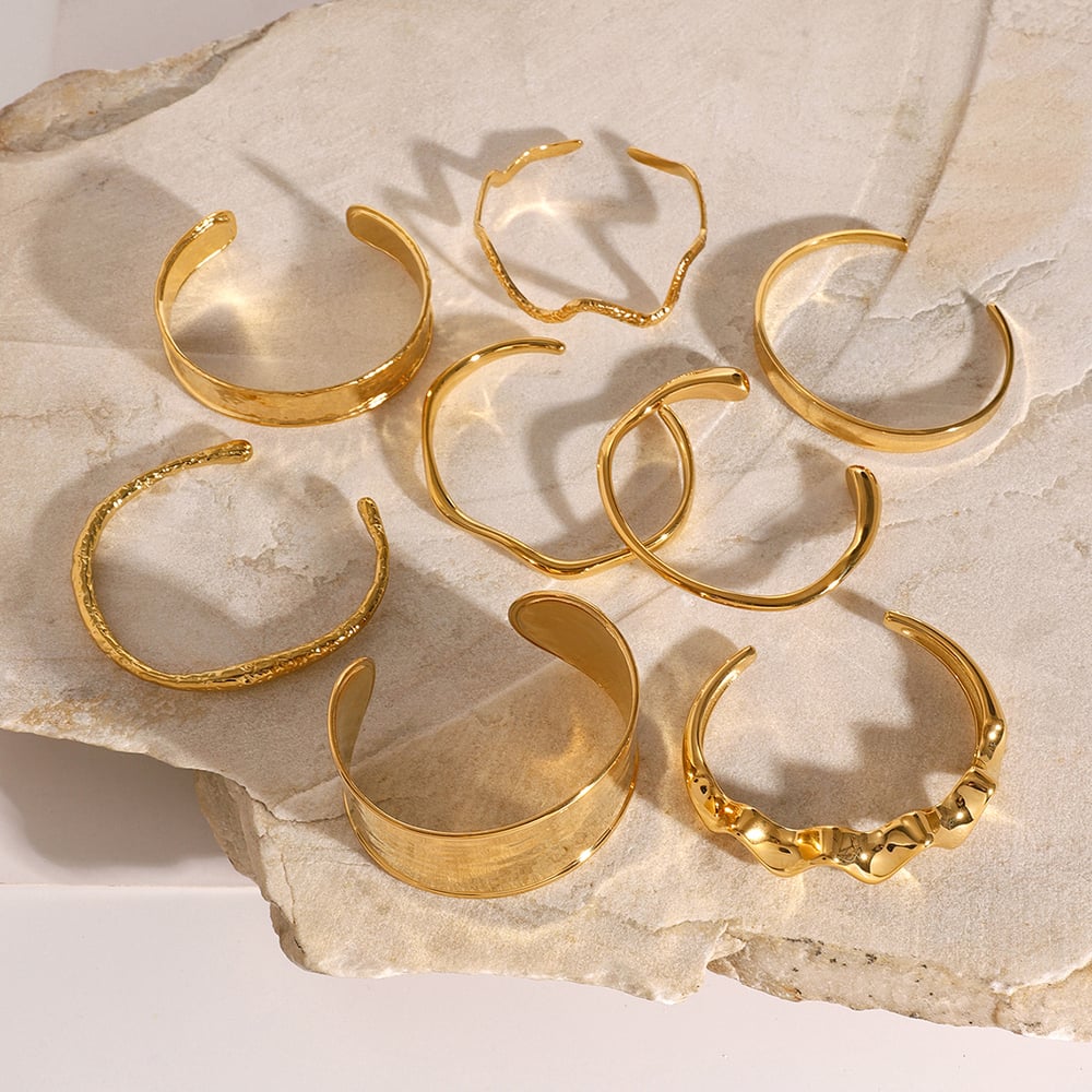 1 Piece Simple Series  style Geometric Stainless Steel Women Bangles h5Picture2