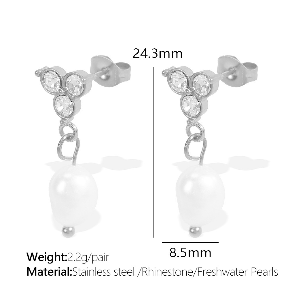 1 Pair Classic Series Retro Droplet Stainless Steel Gold Color Women's Drop Earrings
