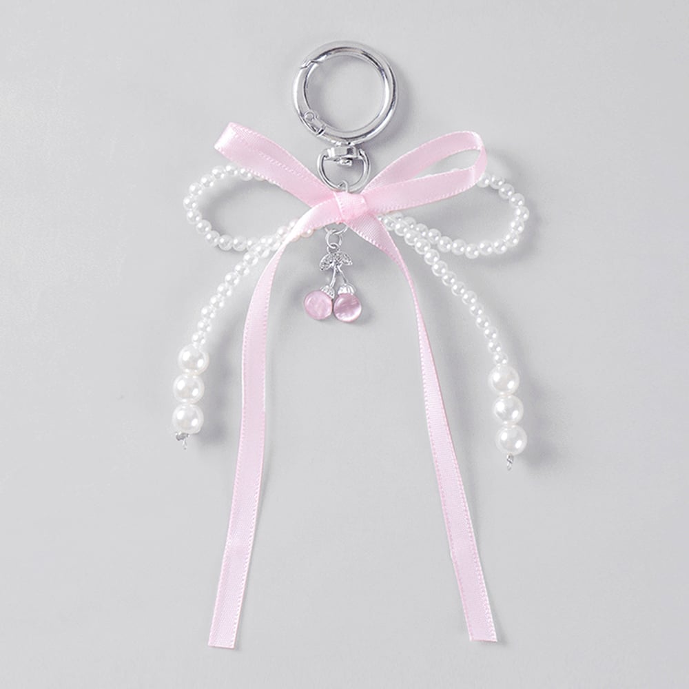 1 Piece Romantic Series Sweet Bow Knot Alloy Artificial Pearl Women's Bag Charms