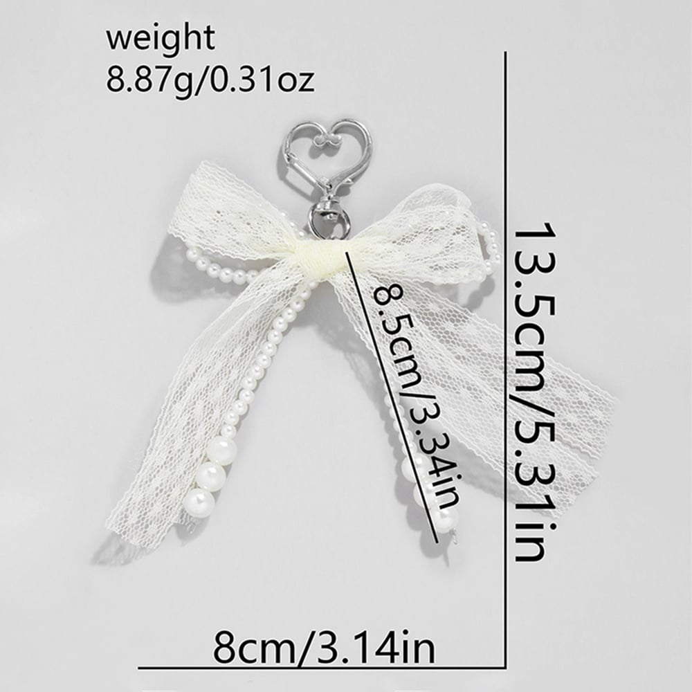 1 Piece Romantic Series Sweet Bow Knot Iron Artificial Pearl Women's Bag Charms Picture2