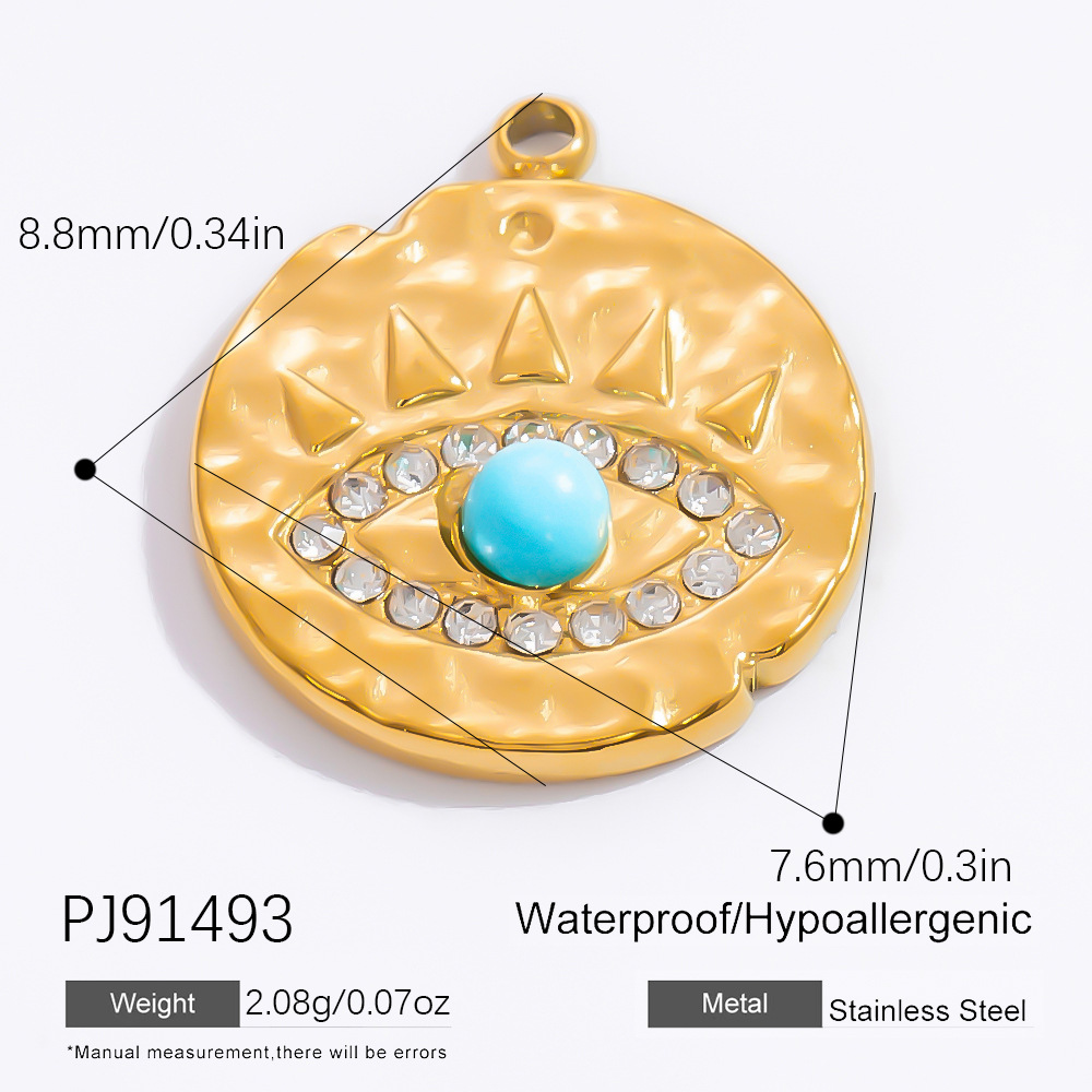 1 Piece Luxurious Series Delicate Eye Pattern Personalized Stainless Steel Gold Color Women's Pendants