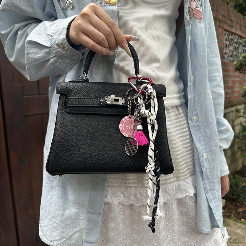 1 Piece Daily-style Woven Rope Car Keychain And Badminton Women's Bag Charms