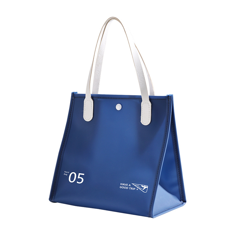 1 Piece Simple Series Daily Solid Color PVC Waterproof Makeup For Vacation Women's Bags