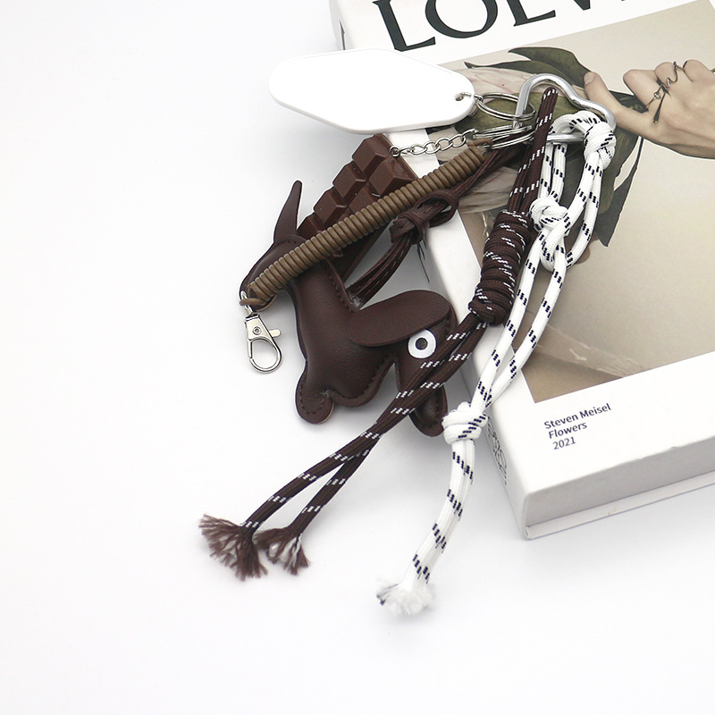 1 Piece Simple Series Lovely Hand-woven Dachshund  Women's Bag Charms