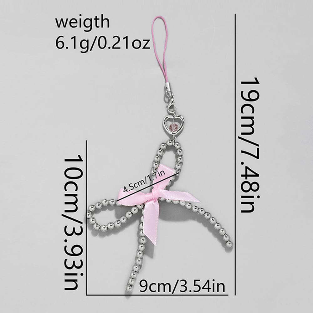 1 Piece Romantic Series Sweet Bow Knot CCB Women's Bag Charms h5Picture2