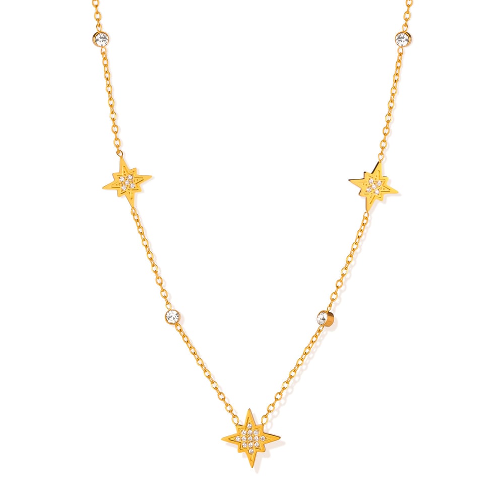 1 Piece Simple Series Daily Geometric Stainless Steel   Gold Color  Women's Pendant Necklaces