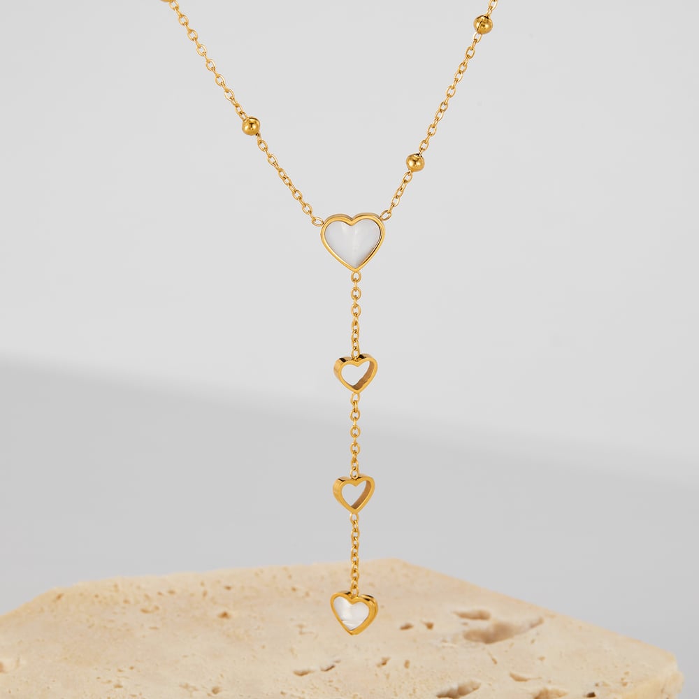 1 Piece Simple Series Elegant Heart Stainless Steel Women's Chain Necklaces h5Picture2