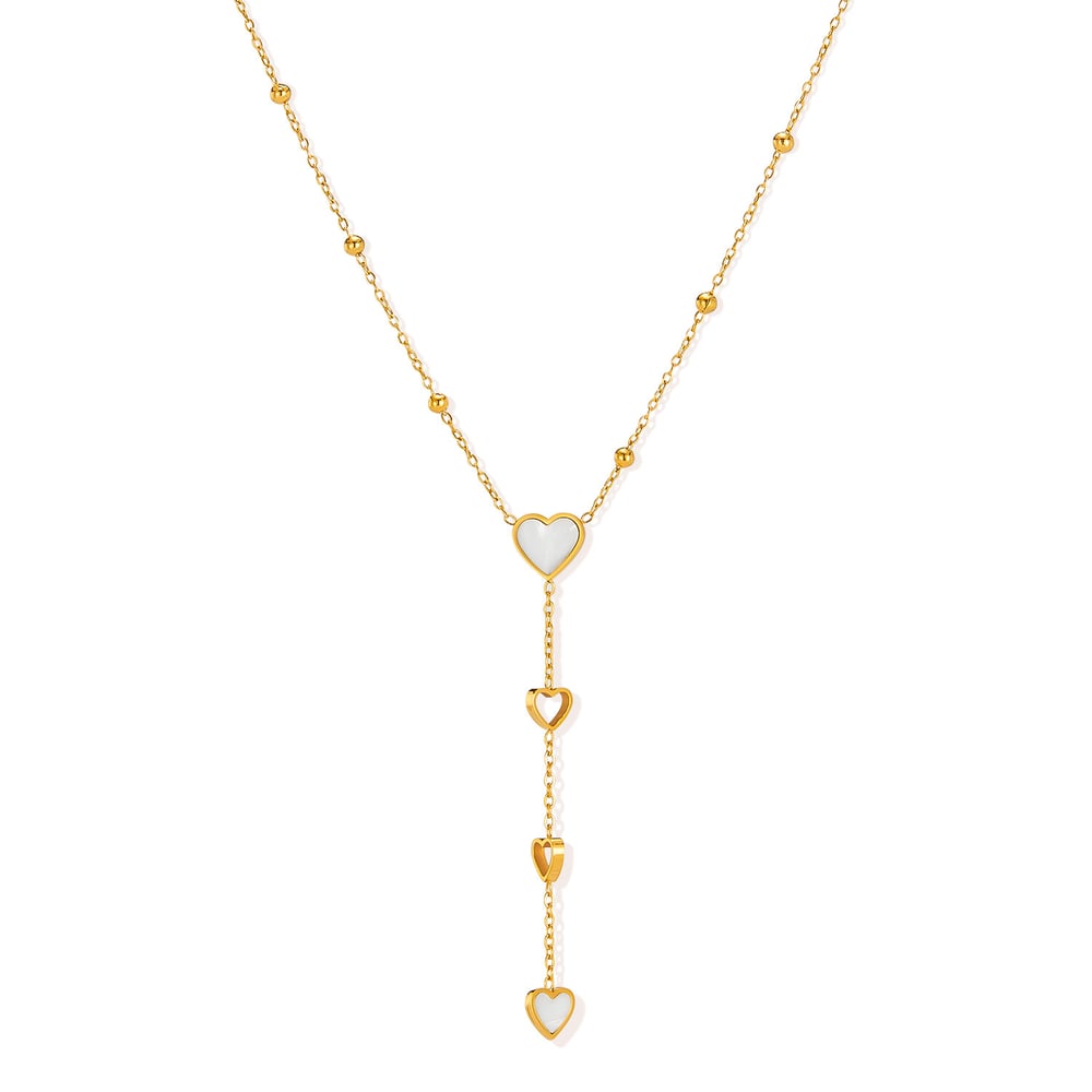 1 Piece Simple Series Elegant Heart Stainless Steel Women's Chain Necklaces