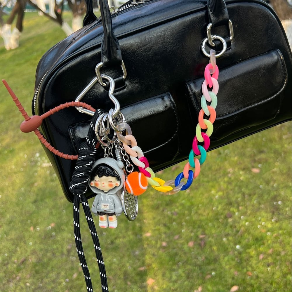 1 Piece Designable Series Casual Clother Kid & Heart Mirror Rayon Women's Bag Charms Picture2