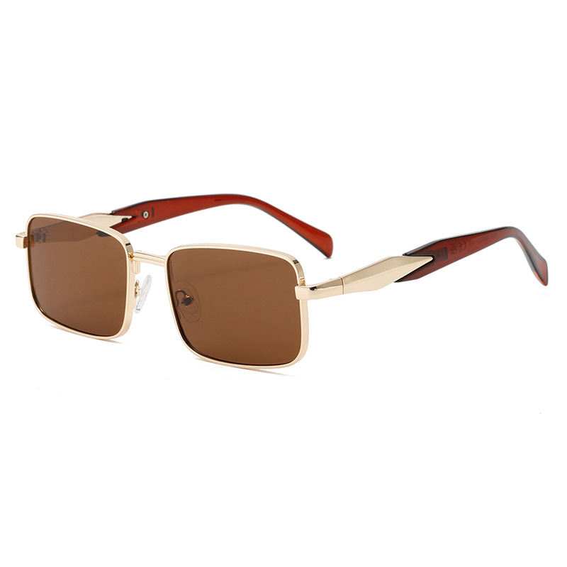 1 Pair of Retro Square - frame Metal Women's Sunglasses 