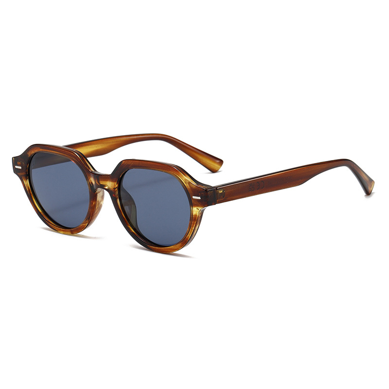 1 Pair of Retro and Casual Round - frame Women's Sunglasses