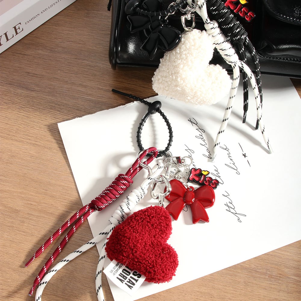 1 Piece Sweet  Series Red Heart  Women's Bag Charms Picture2