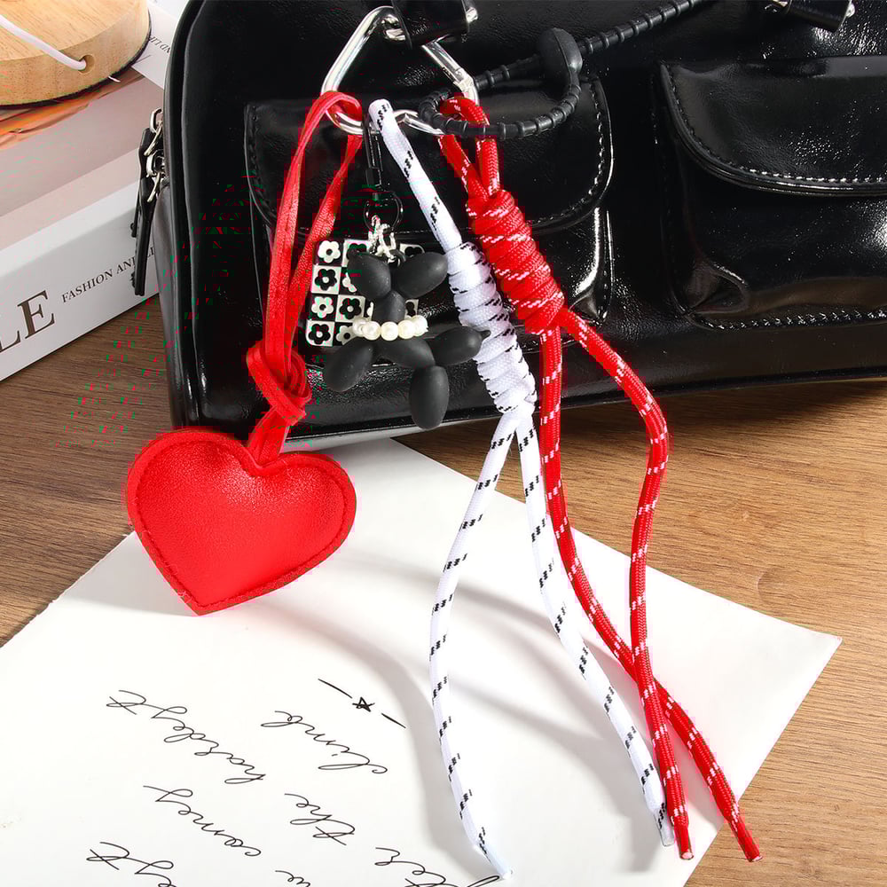1 Piece Simple Series Daily Heart PU Women's Bag Charms 