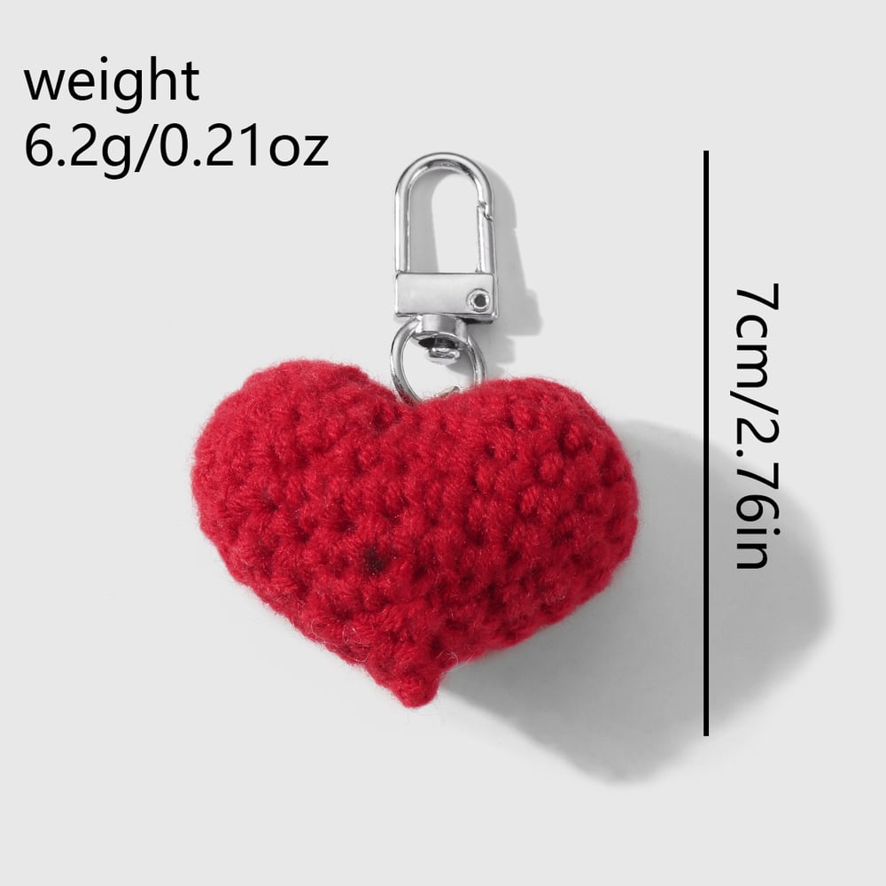 1 Piece Sweet Woolen Flower Strawberry Heart Bag Charms Picture2