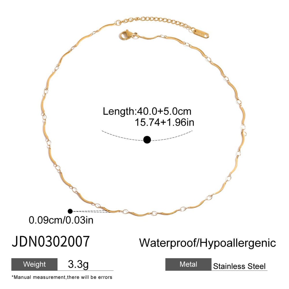1 Piece Chain Stainless Steel Gold Color  Women's DIY Chain Necklaces