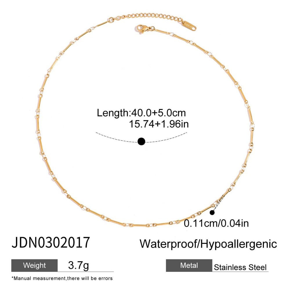 1 Piece Chain Stainless Steel Gold Color  Women's DIY Chain Necklaces