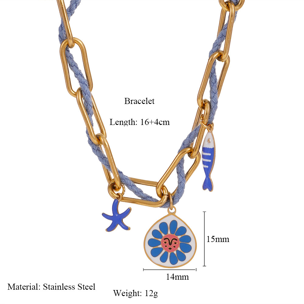 1 Piece Luxurious Series Bohemian Elephant Sennit Stainless Steel Gold Color Women's Pendant Necklaces