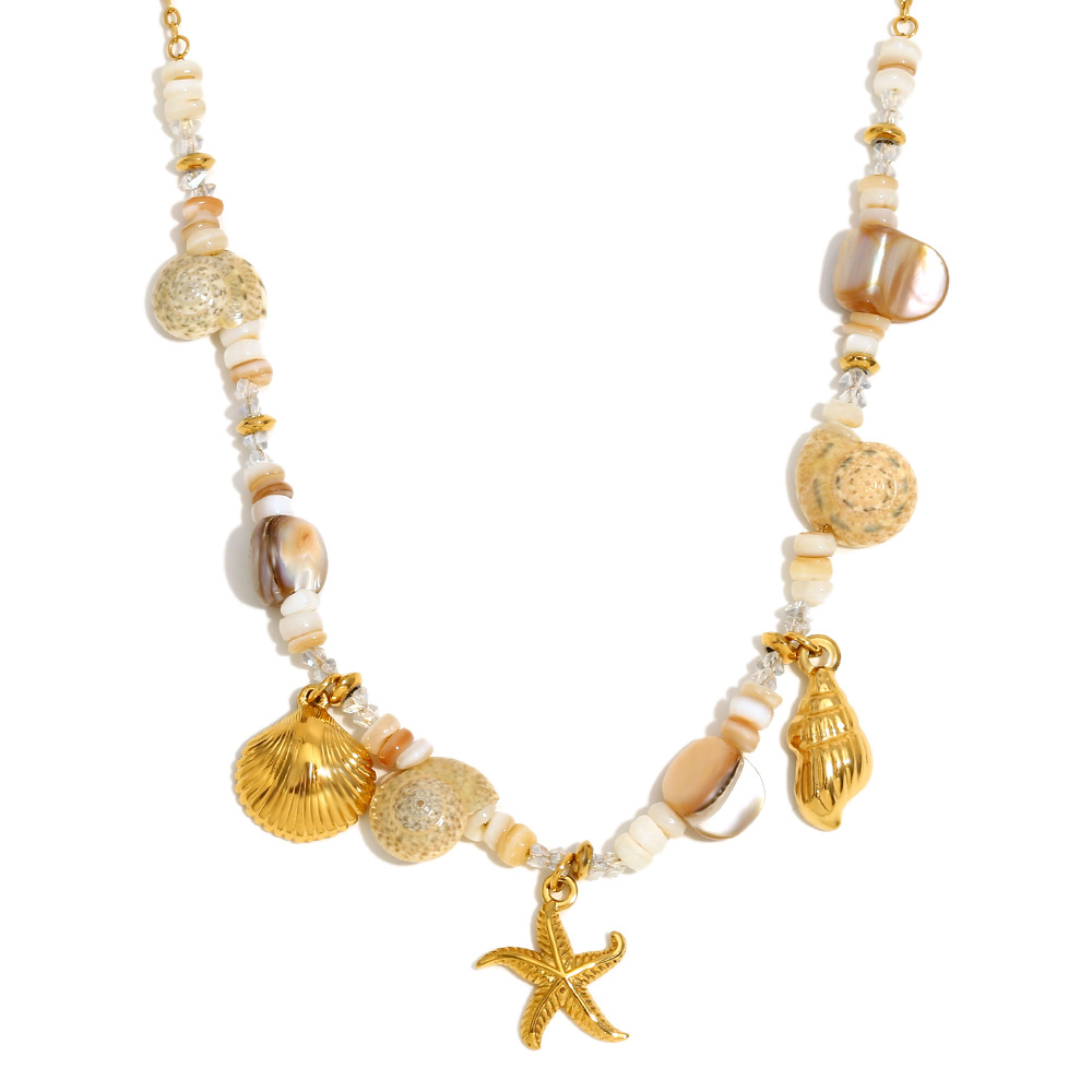 Oceanic Stainless Steel Gold Color Beaded Bracelets