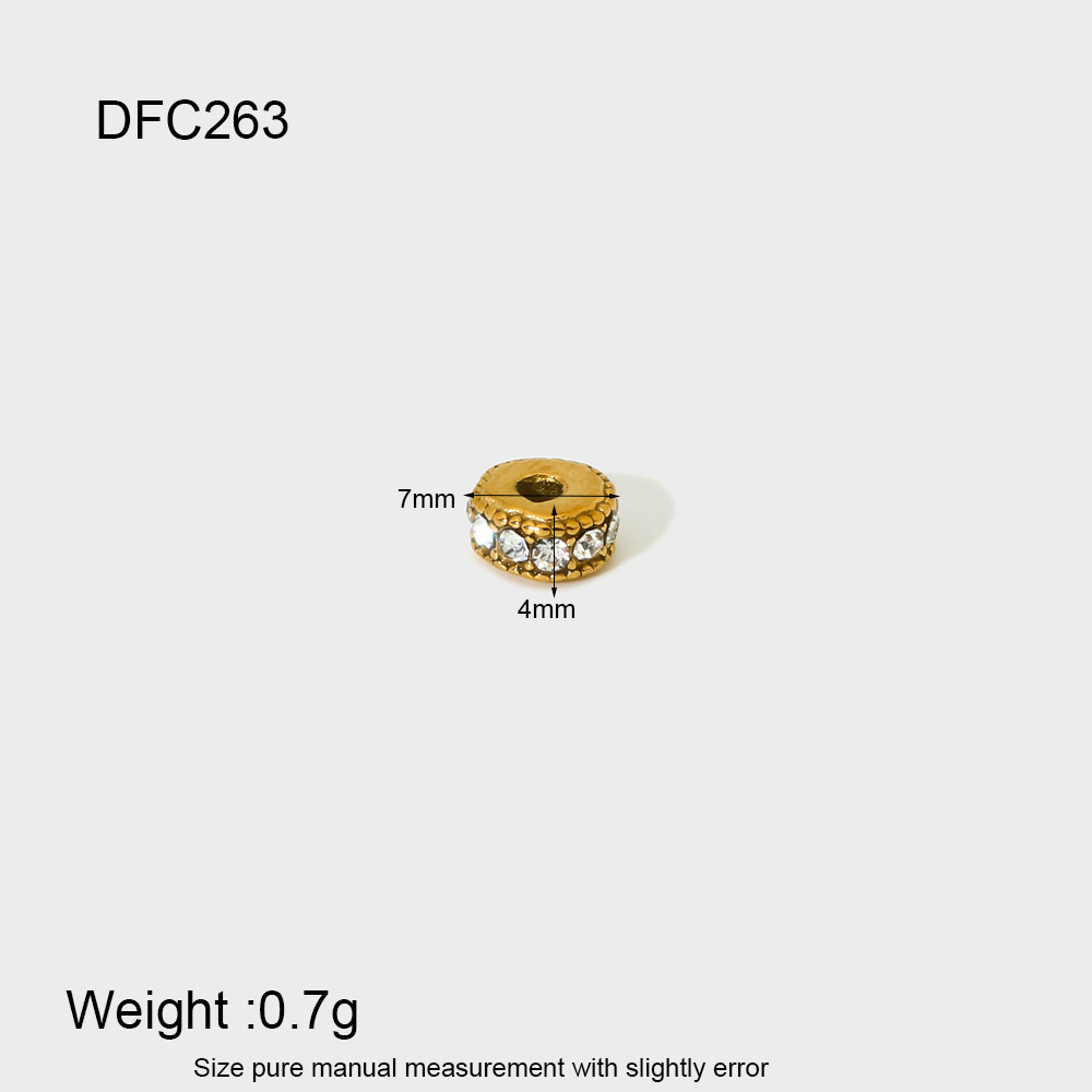 1 Piece DIY Jewelry Stainless Steel Accessories Beaded Pendant 