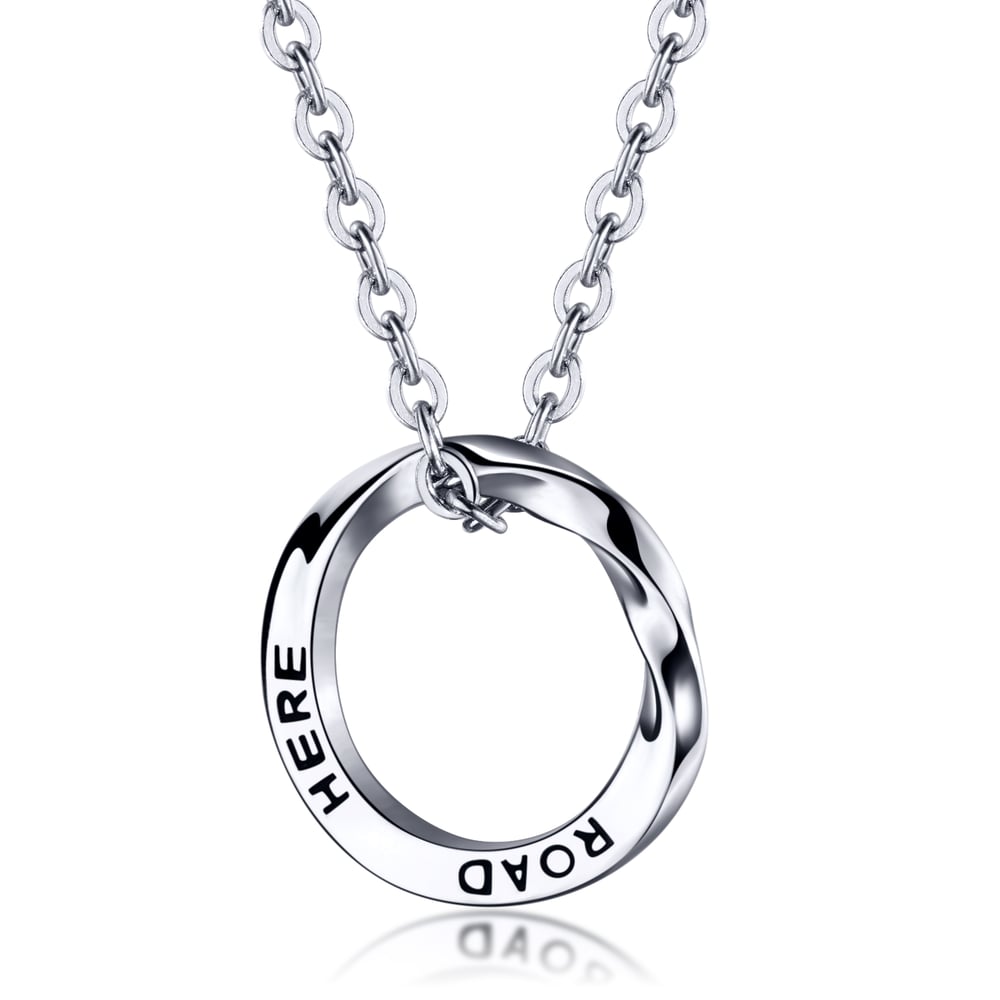 1 Piece Classic Mobius Strip Stainless Steel Men's Chain Necklaces 