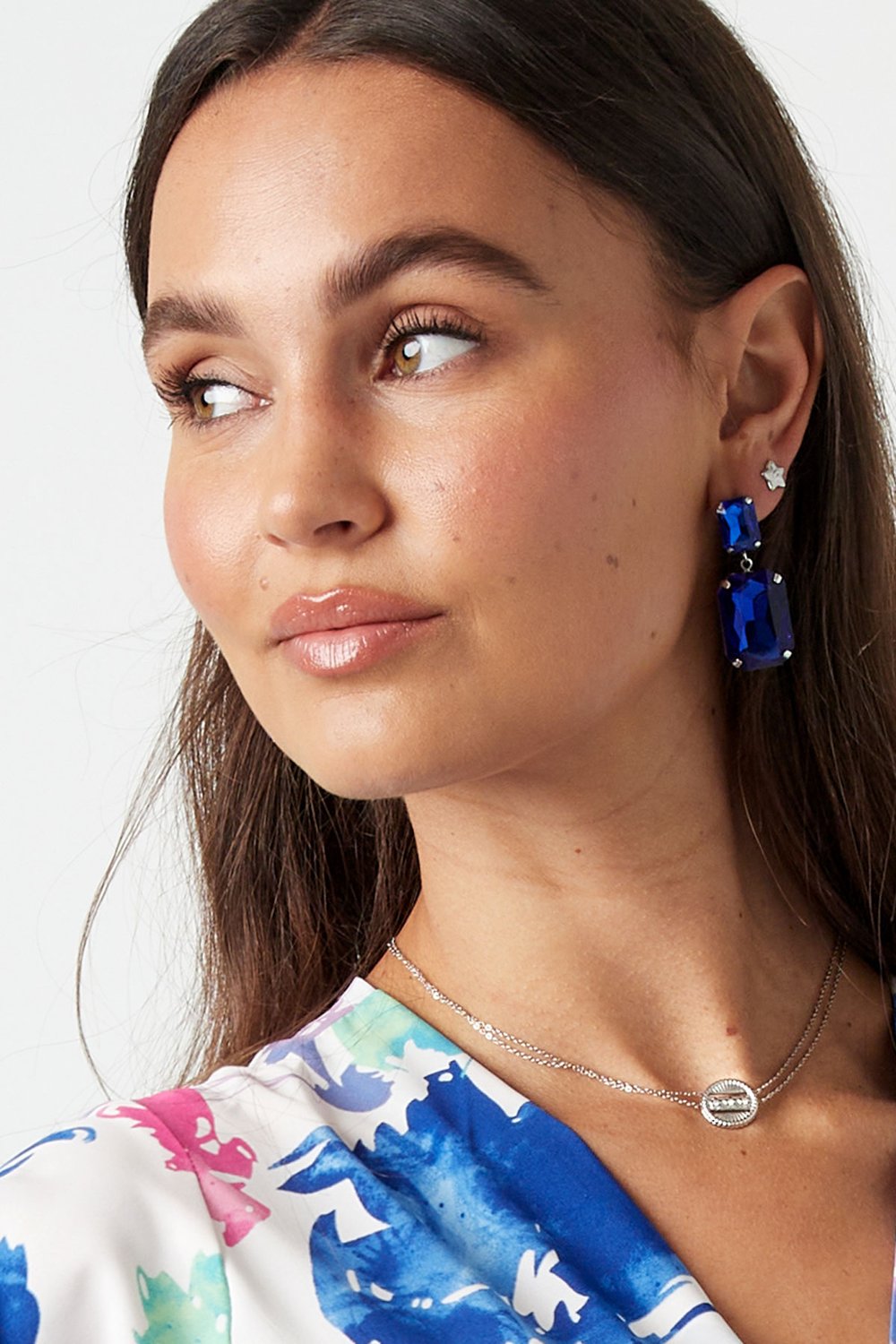 Doppelte Halskette mit Münze – goldfarbener Edelstahl Bild3