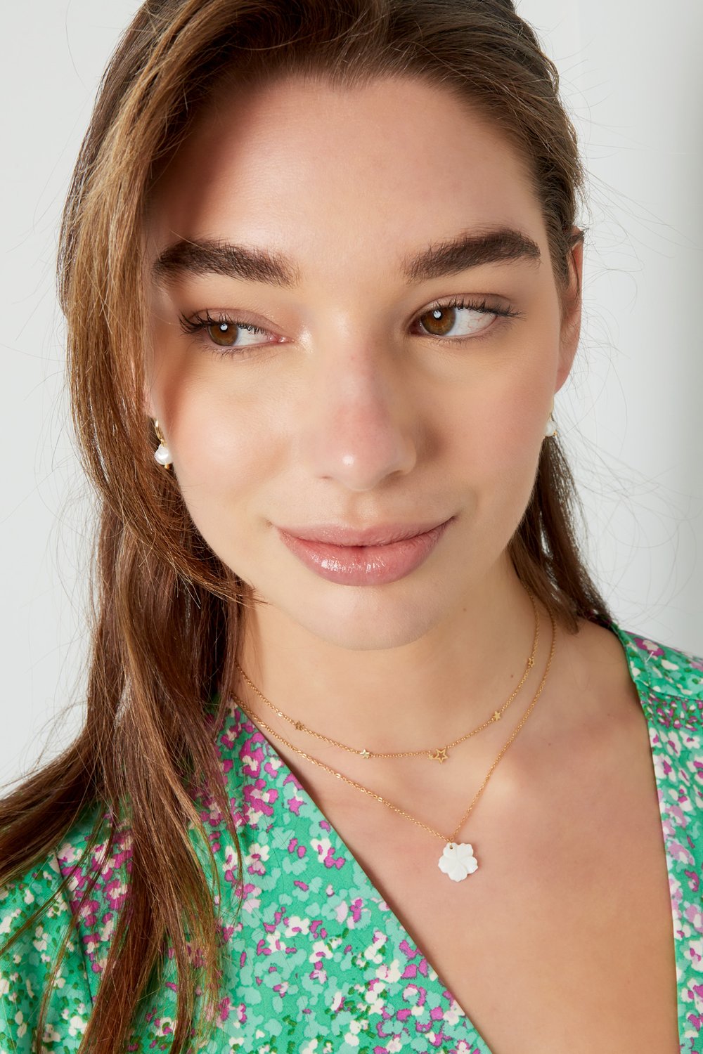 Necklace stainless steel stars - Silver Color color Picture4