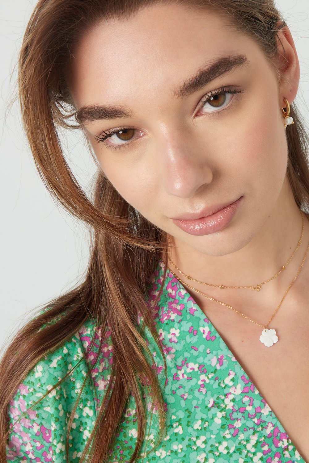 Necklace stainless steel stars - Silver Color color Picture2