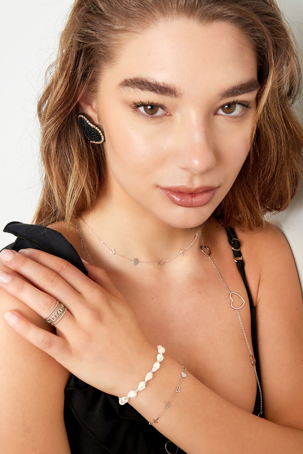 Necklace 6 charms - Gold Color Stainless Steel Picture4