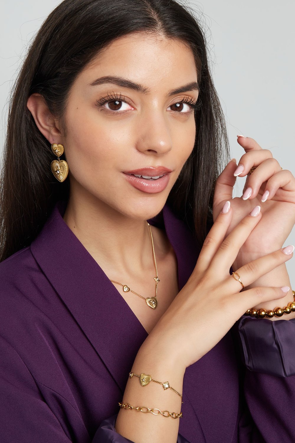 collana cuori diversi con pietra Immagine4