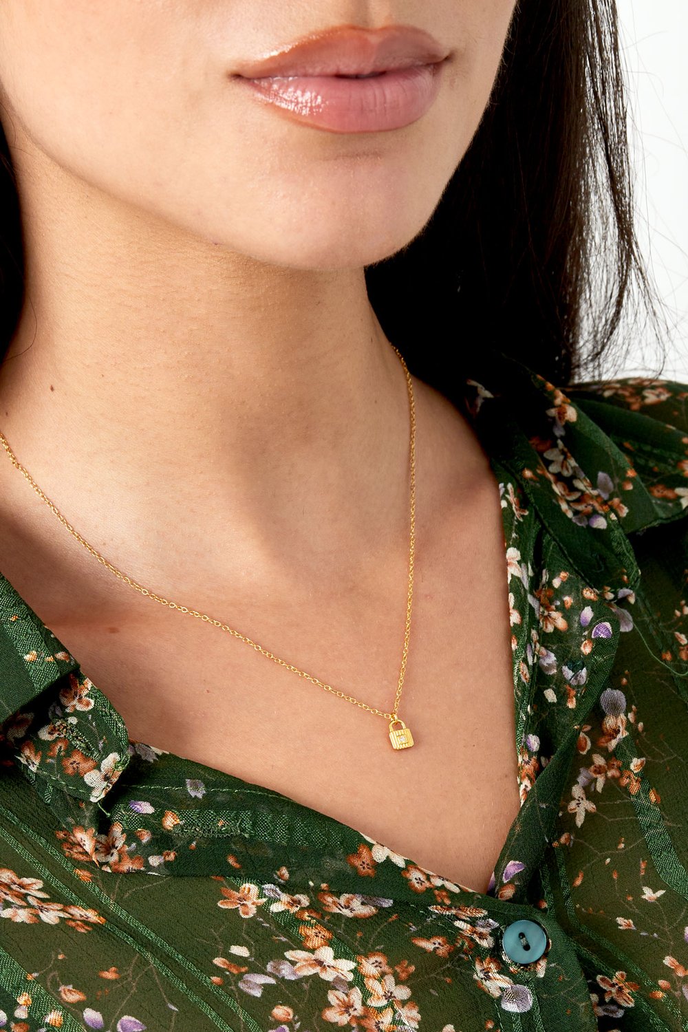 necklace with lock pendant - 925  Picture3