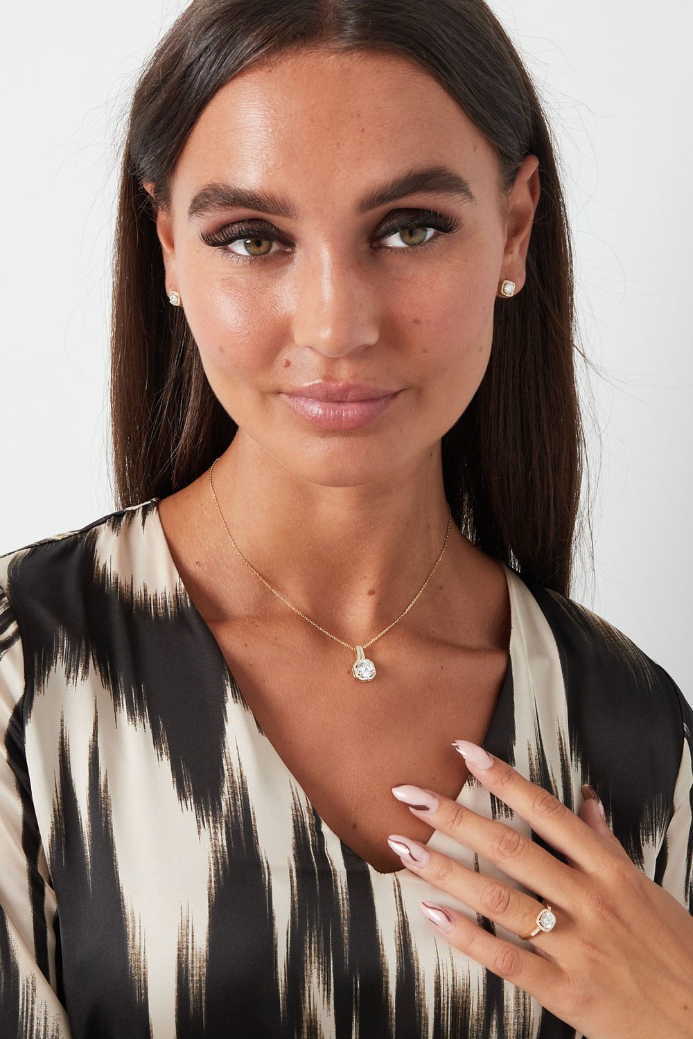 necklace square stone Picture2