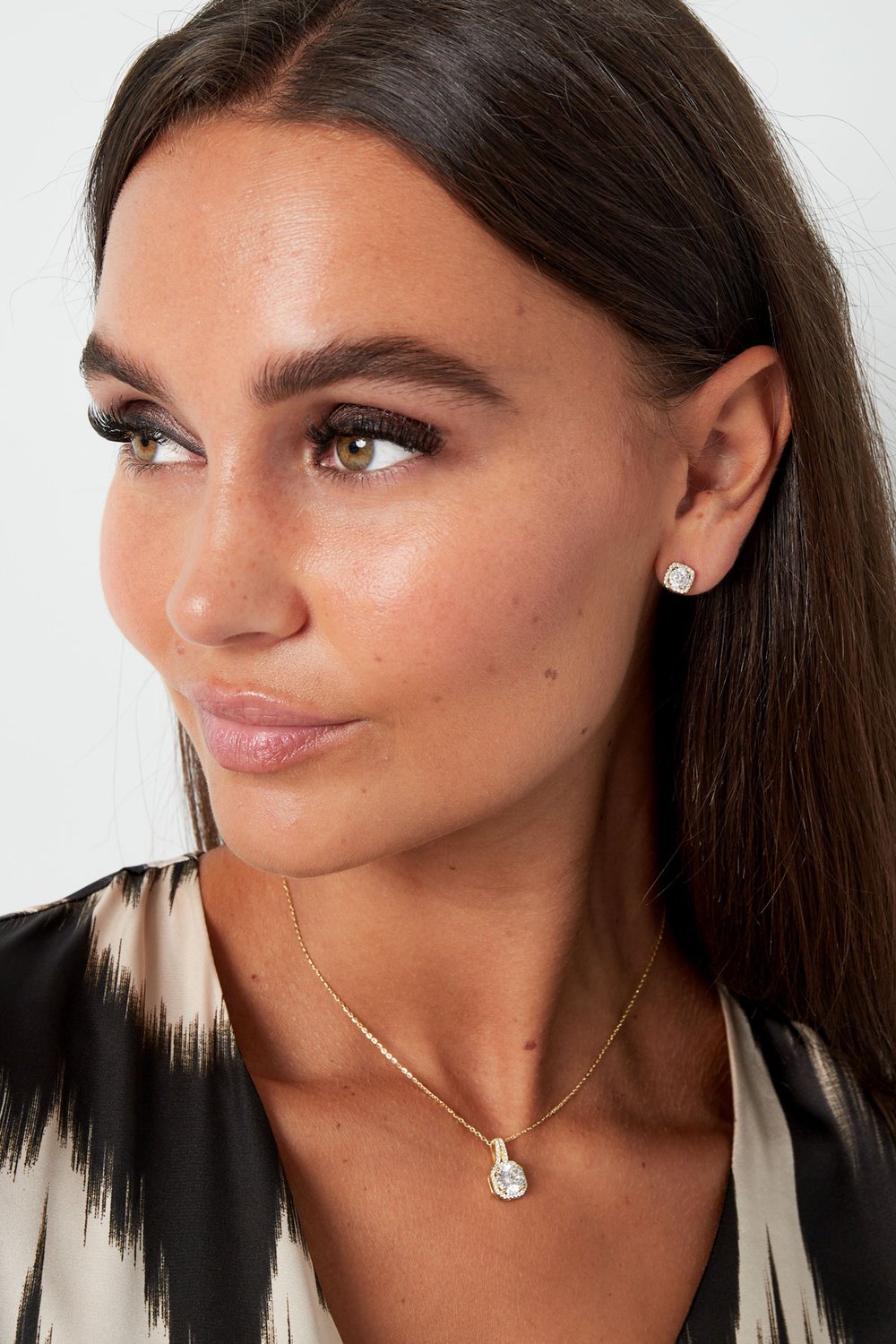 necklace square stone Picture4