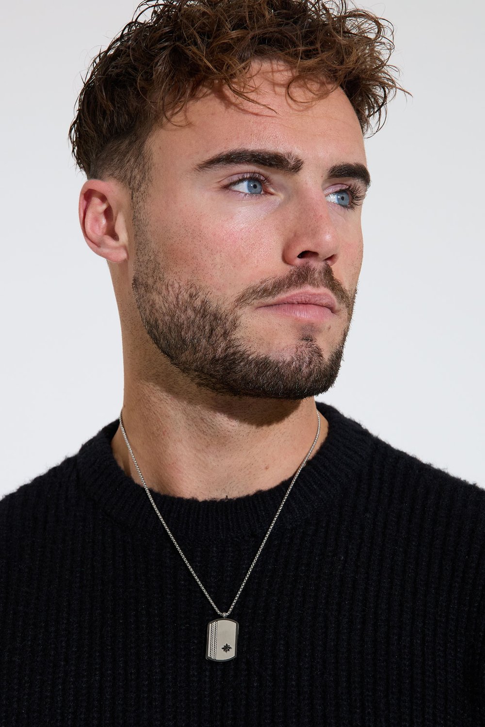 Herren-Halskette mit silbernem Anhänger – Silber Bild4