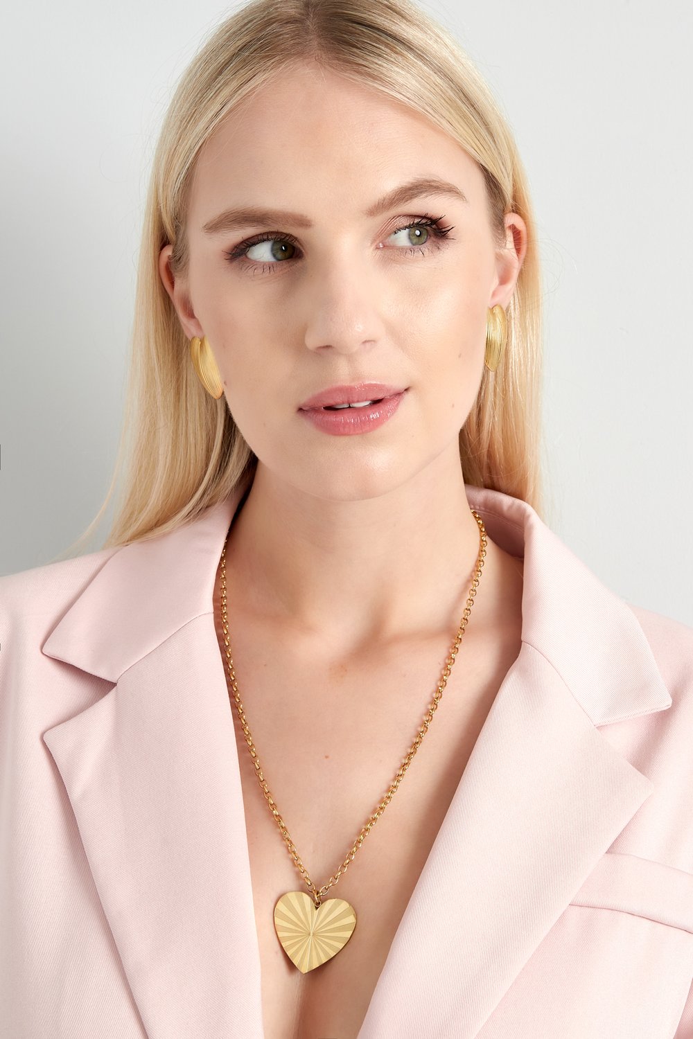 long necklace big heart Picture3