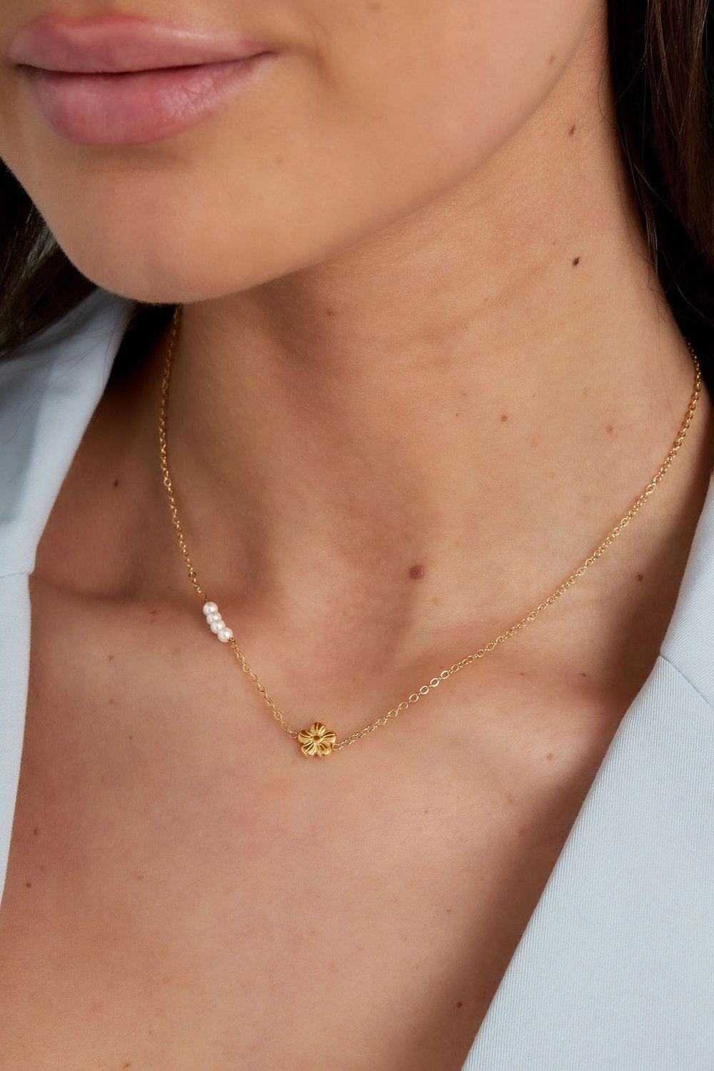 flower pearl necklace Picture3