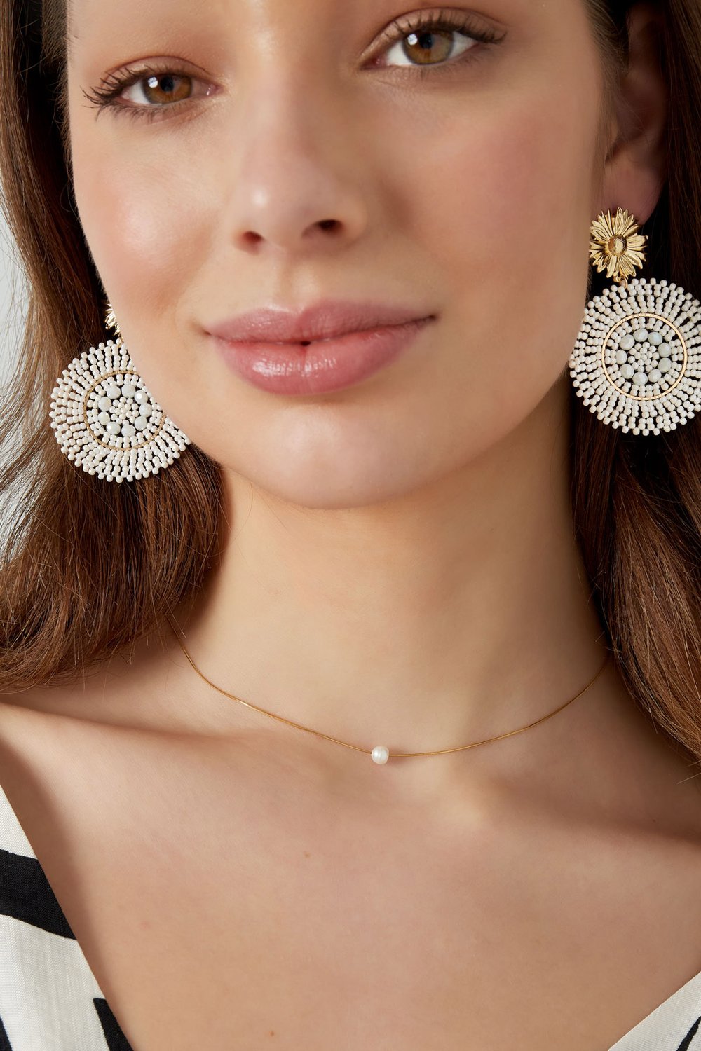 Schlichte Halskette mit Perle  Bild3