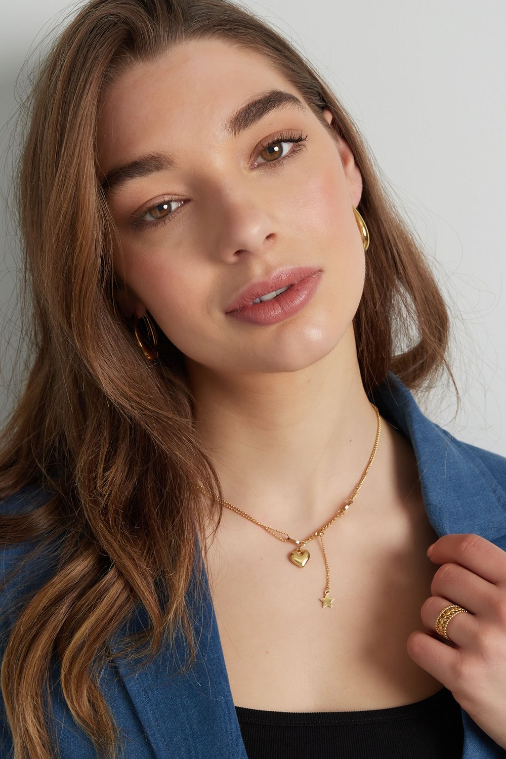 collana con ciondolo cuore e stella Immagine4