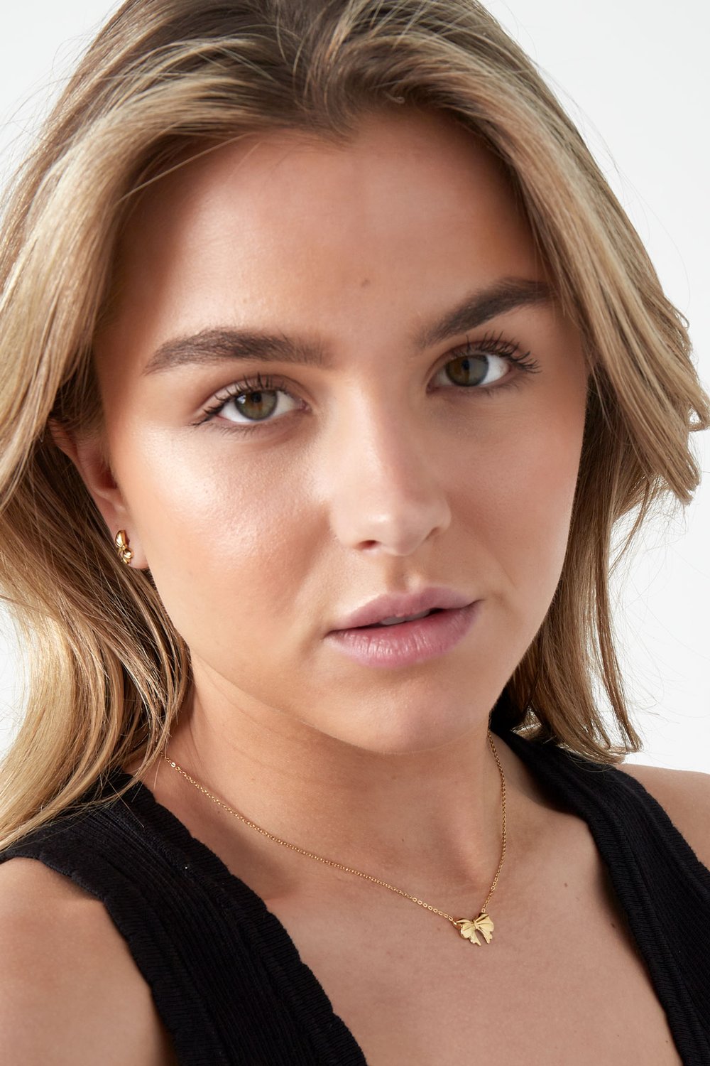 Thin chain with bow - Silver Color color Picture2