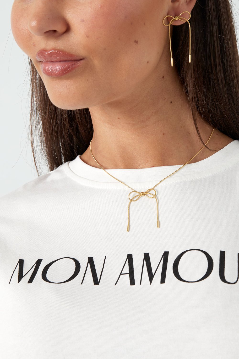 thin chain with bows charm Picture3