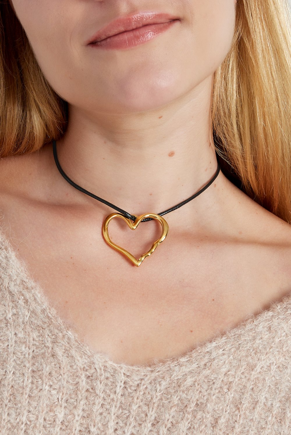 rope chain large heart Picture4